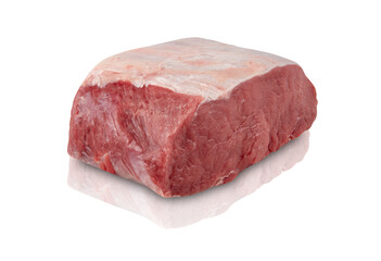raw meat isolated on white background 