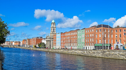 River Liffey passing through Dublin, Ireland