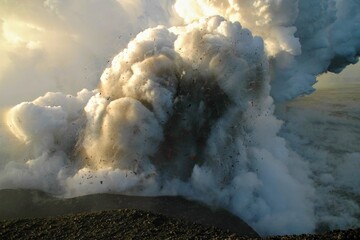 Coulées de lave du volcan Kilauea à Hawaii