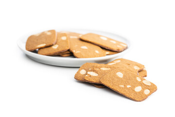 Sweet almond cookies. Tasty biscuits.