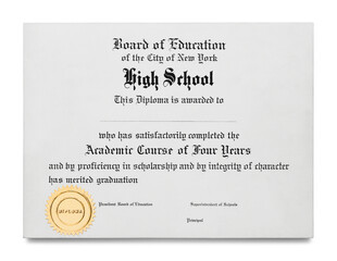 High School Diploma - obrazy, fototapety, plakaty