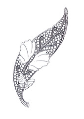 Sketches, jewelry designs, leaf shapes made of diamonds and gemstones, free-form butterfly wings beautifully as imagined by designers.