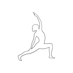 Woman in the yoga pose vector icon. Yoga icon. Woman yoga vector . Yoga pose