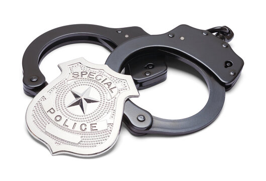 Police Badge with Handcuffs