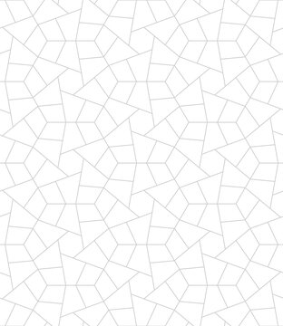 Abstract geometric pattern with crossing thin zigzag lines on light background. Seamless linear rapport. Stylish fractal vector texture. Swatch to fill background, laser engraving and cutting.