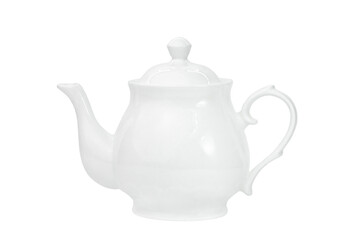 white teapot for tea isolate
