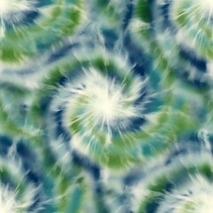 Seamless spiral tie dye pattern for surface design print. High quality illustration. Funky psychedelic pastel swirl. Artistic vibrant faded and creased ink or dye in fabric. Faux digitally designed.