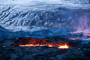 Fototapeta premium fire in the fire