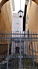 Beautiful Italian street of a small old provincial town