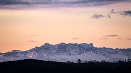sunrise over mountains