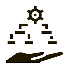 settings algorithm glyph icon vector. settings algorithm sign. isolated symbol illustration