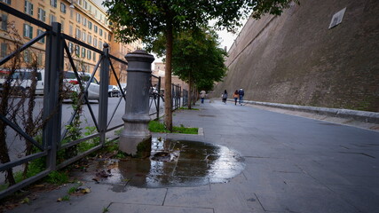 Narrow Old Street In The City Of Rome