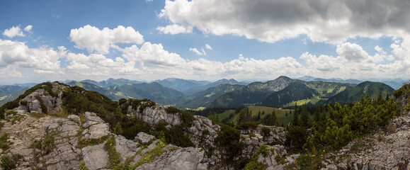 Panorama view Wallberg mountain in Bavaria, Germany