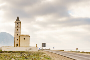 Obraz premium Church of San Miguel in Cabo de Gata, Spain