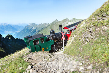 Dampfbetriebene Zahnradbahn, Dampflok, Dampfeisenbahn, Dampfbahn, Dampflokomotive, Brienz Rothorn...