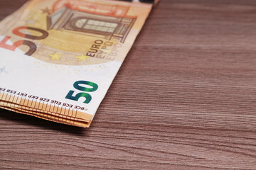 50 euro banknotes on the table