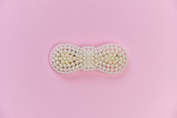 pearl hair clips.fashionable hair accessories. Hairpin with white pearls