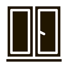 two-half window glyph icon vector. two-half window sign. isolated symbol illustration