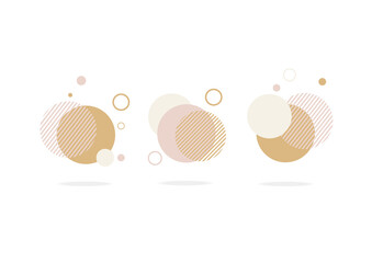 Vector illustration of abstract shapes in calm soft pastel colors