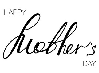 Beautiful lettering illustration mothers day . Vector illustration