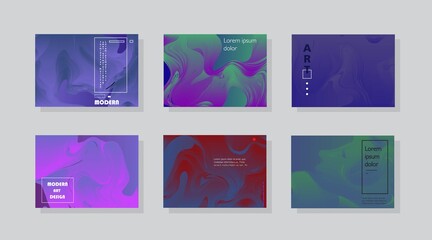 Set of horizontal a4 covers, brochure, flyer template design with abstract background