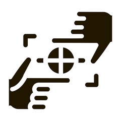 target focusing glyph icon vector. target focusing sign. isolated symbol illustration