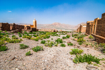 Abandoned minery village of Aouli near Midelt in Morocco