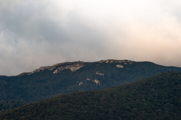 clouds in the mountains