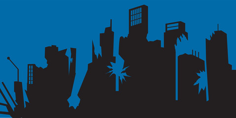 City Skyline After Bombing