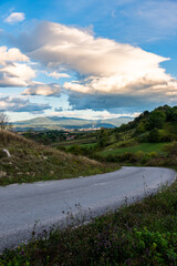 landscape with  mountains