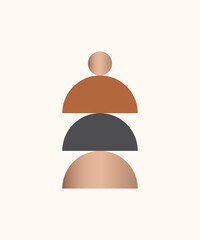 Modern abstract geometric shapes wall art print
