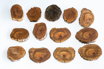 The internal structure, rings, lines, patterns and fragrant structure of the tar tree