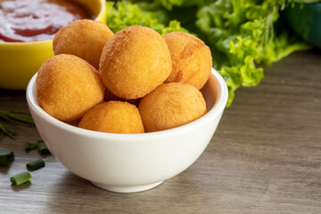 ball cheese, Coxinha of chicken, Brazilian snack