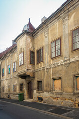 Fototapeta na wymiar Facade of an historic building in the city of Zagreb, Croatia