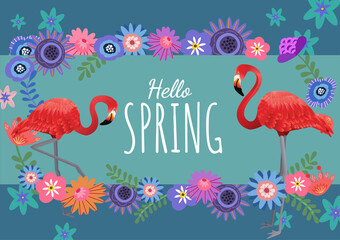 florals hello spring background for holidays mood