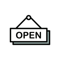 Open tag icon template	