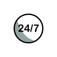 laber, tag 24/7 icon template