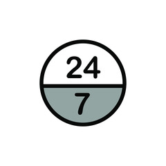 laber, tag 24/7 icon template