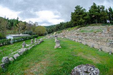 The Amphiareion of Oropos Greece Stoa place columns