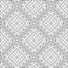 Geometric vector pattern with triangular elements. Seamless abstract ornament for wallpapers and backgrounds. Black and white colors. 