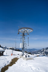 Ski Lift and Ski Resort in the alps