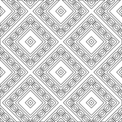 Geometric vector pattern with triangular elements. Seamless abstract ornament for wallpapers and backgrounds. Black and white colors. 