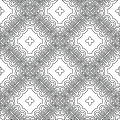 Fototapeta premium Geometric vector pattern with triangular elements. Seamless abstract ornament for wallpapers and backgrounds. Black and white colors. 