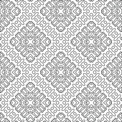 Geometric vector pattern with triangular elements. Seamless abstract ornament for wallpapers and backgrounds. Black and white colors. 