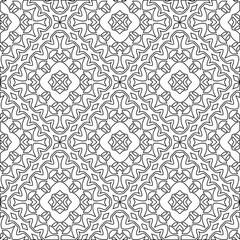 Geometric vector pattern with triangular elements. Seamless abstract ornament for wallpapers and backgrounds. Black and white colors. 