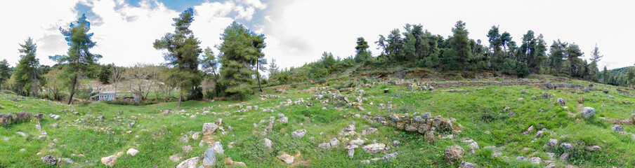 The Amphiareion of Oropos Greece Agora market panoramic view