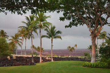 ハワイ島の夕暮れ