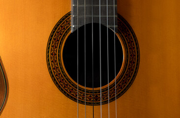 Obraz premium Close up of a Spanish guitar