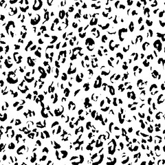 Abstract modern leopard seamless pattern. Animals trendy background. Black and white decorative vector illustration for print, card, postcard, fabric, textile. Modern ornament of stylized skin
