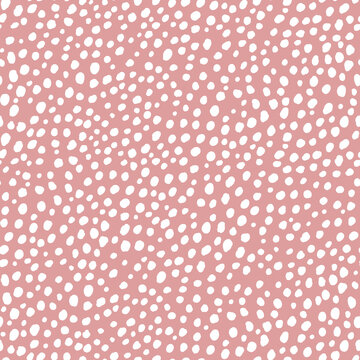 Abstract modern leopard seamless pattern. Animals trendy background. Pink and white decorative vector stock illustration for print, card, postcard, fabric, textile. Modern ornament of stylized skin